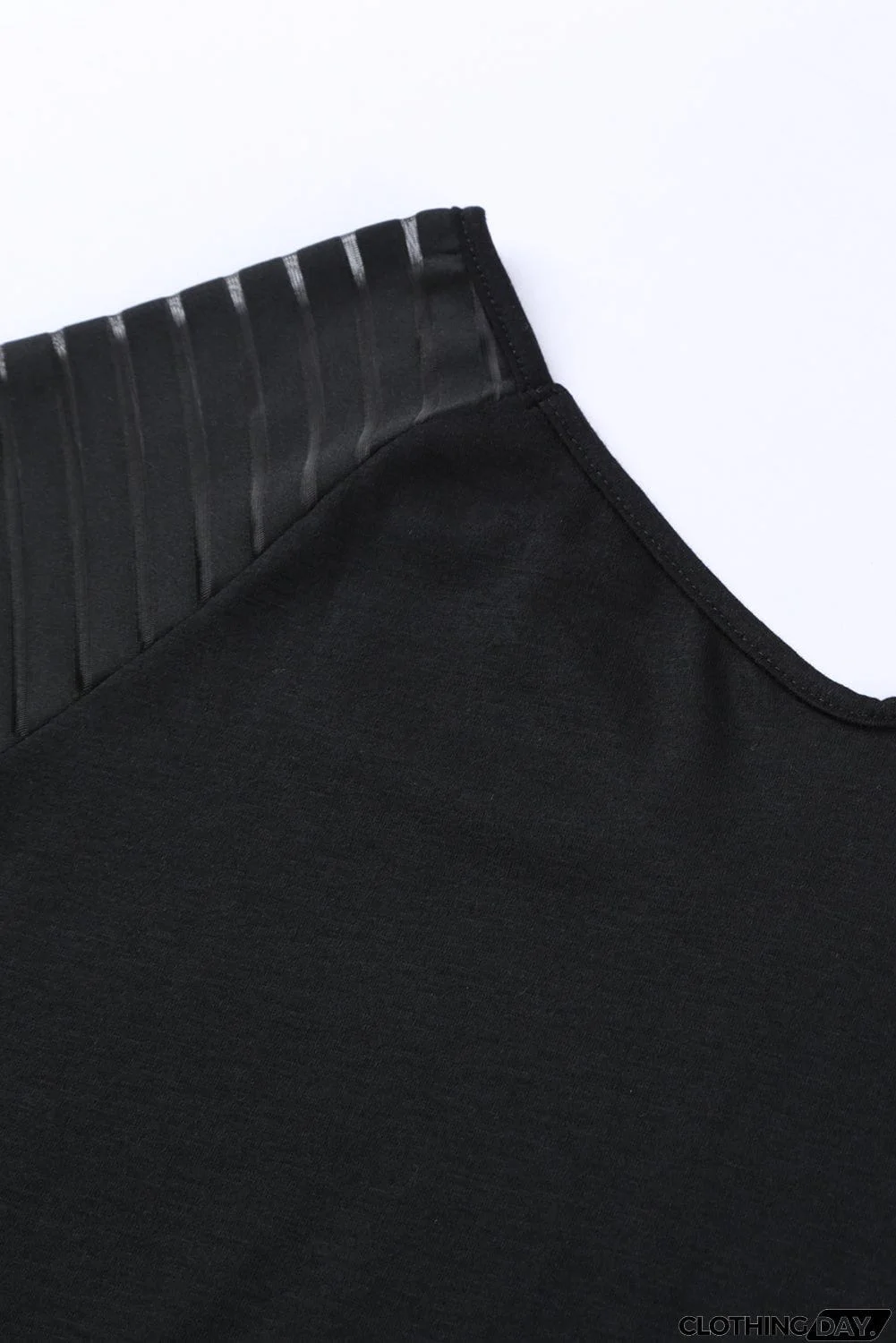 Sheer Stripe V-Neck Top