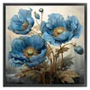 Blue Poppy Flower-11CT Stamped Cross Stitch 40*40cm