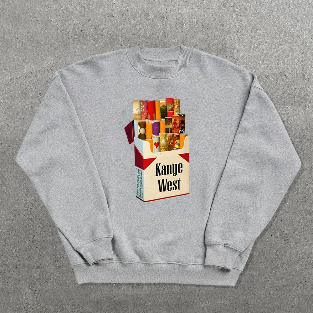 Fashion Kanye West Printed Crew Neck Sweatshirt