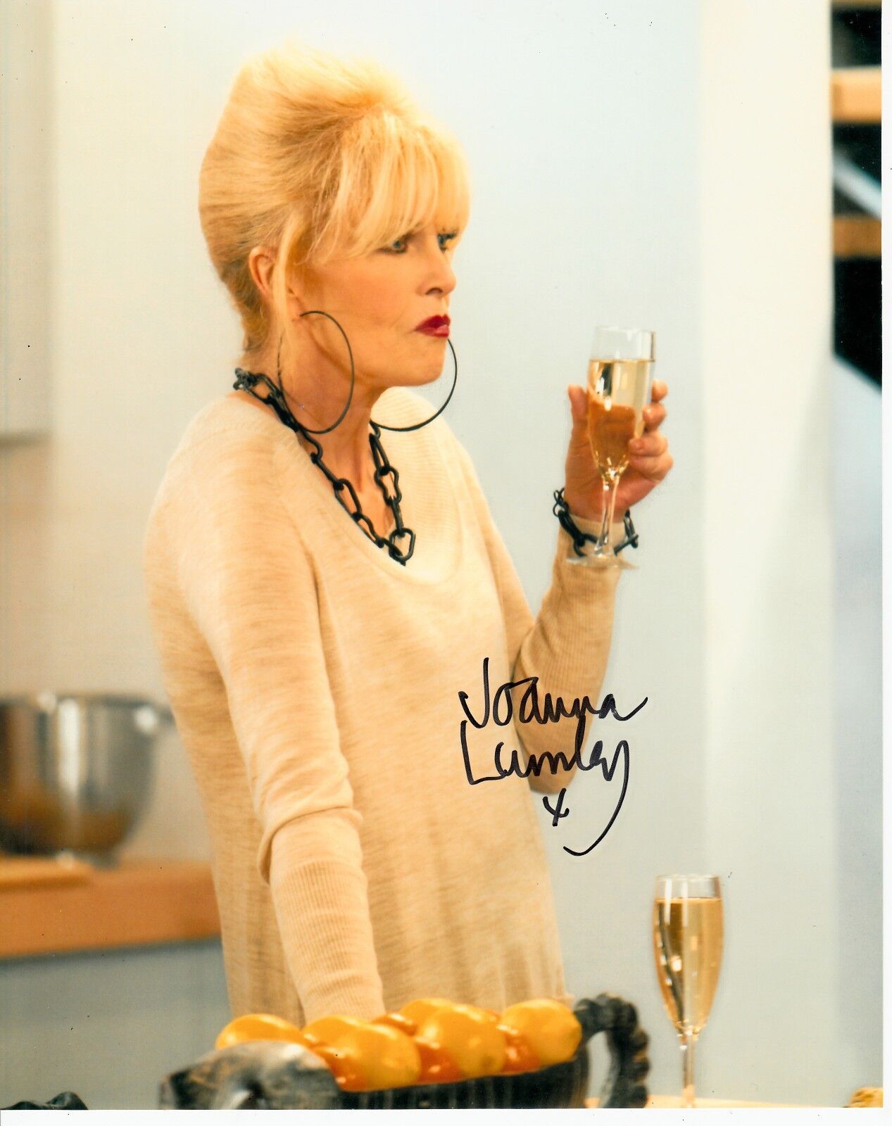 JOANNA LUMLEY SIGNED AB FAB Photo Poster painting UACC REG 242 (2)