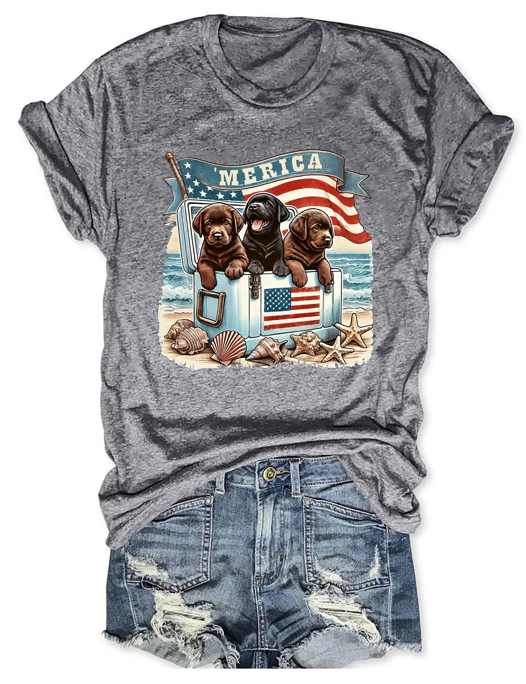 Patriotic Labrador T-shirt