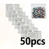 30/50pcs Reusable Self-Sealing Zipper Pouches - Clear Plastic Organizer Bags with Zipper Closure, Portable Storage for Diamond Drills,Rings, Earrings, Necklaces Small Things