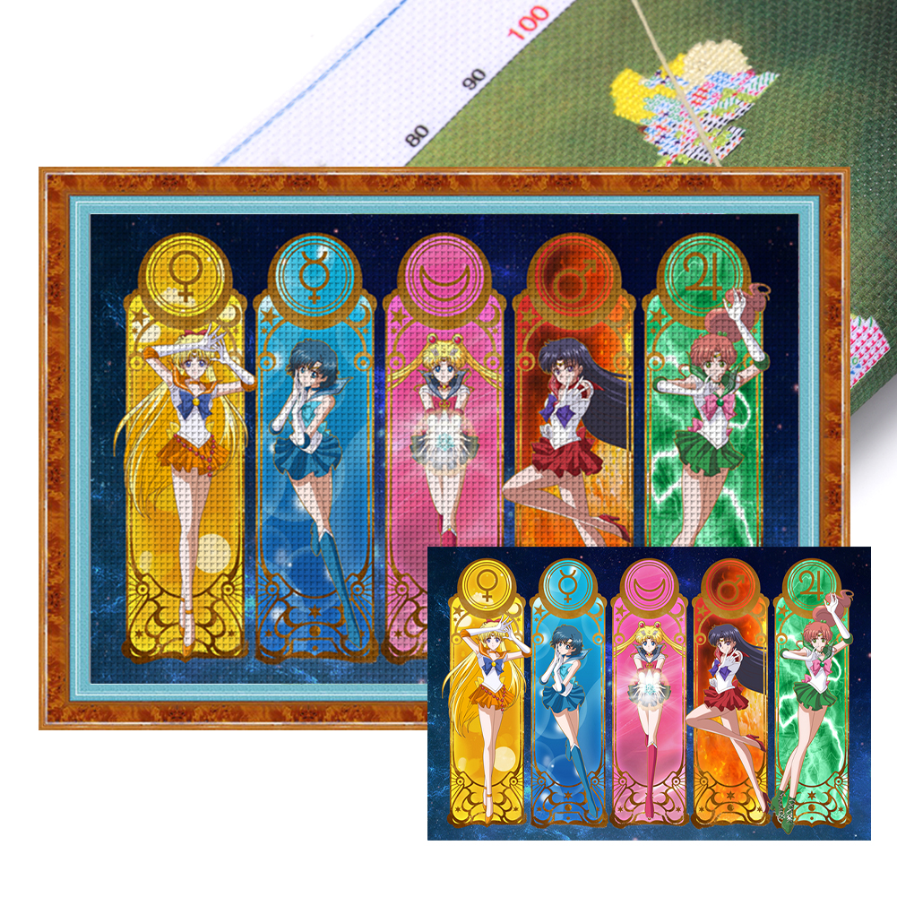 14CT 2-Strand Counted Cross Stitch Bookmark Double-sided Embroidery Kits