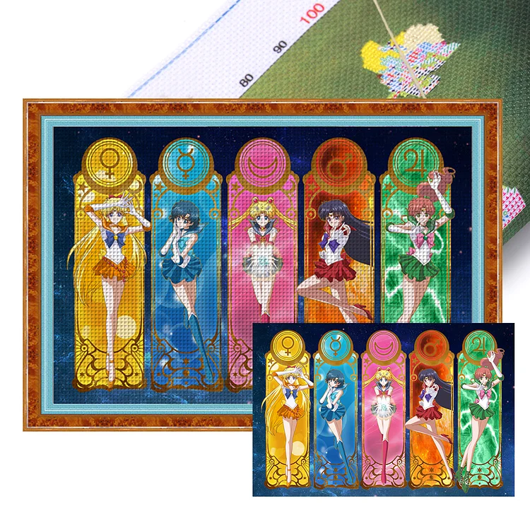 Sailor Moon 11CT Stamped Cross Stitch 60*40CM