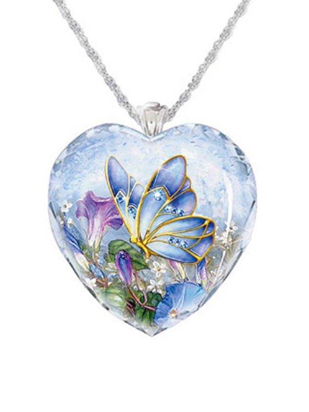 Heart Butterfly Necklace