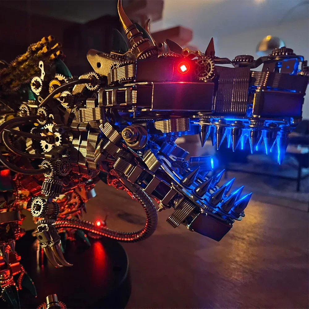 Zestaw Modelu 3D Mechaniczny Latający Smok Dragon Zestaw Modelu 3D Mechaniczny Tyranozaur Rex