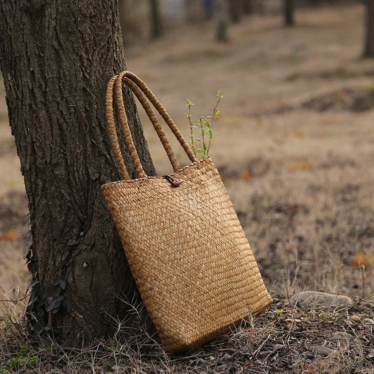 Mori literature and art leisure woven bag