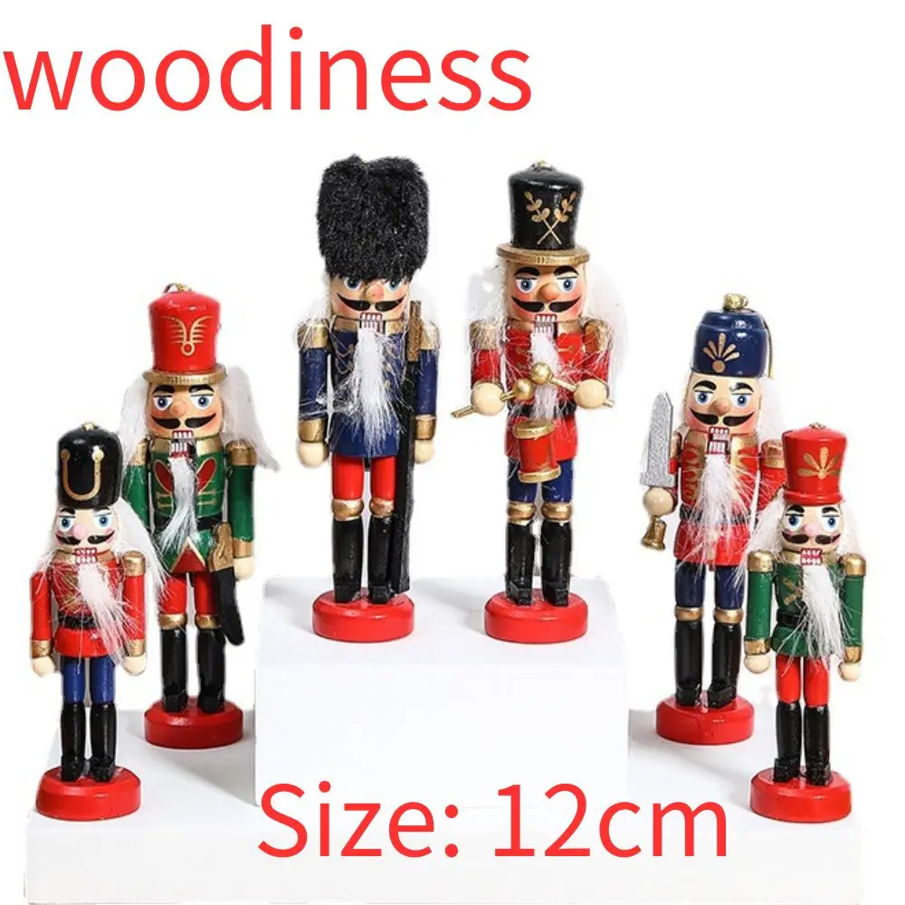 Tegooe Classic Wooden Nutcracker Soldier Miniatures - Christmas Desktop Ornaments