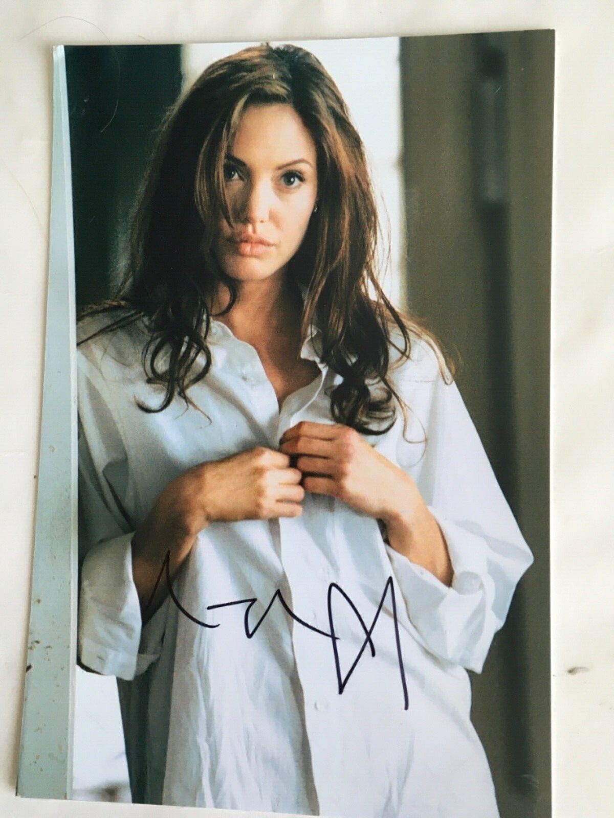 Angelina Jolie film actress Signed 12 x 8 Photo Poster painting