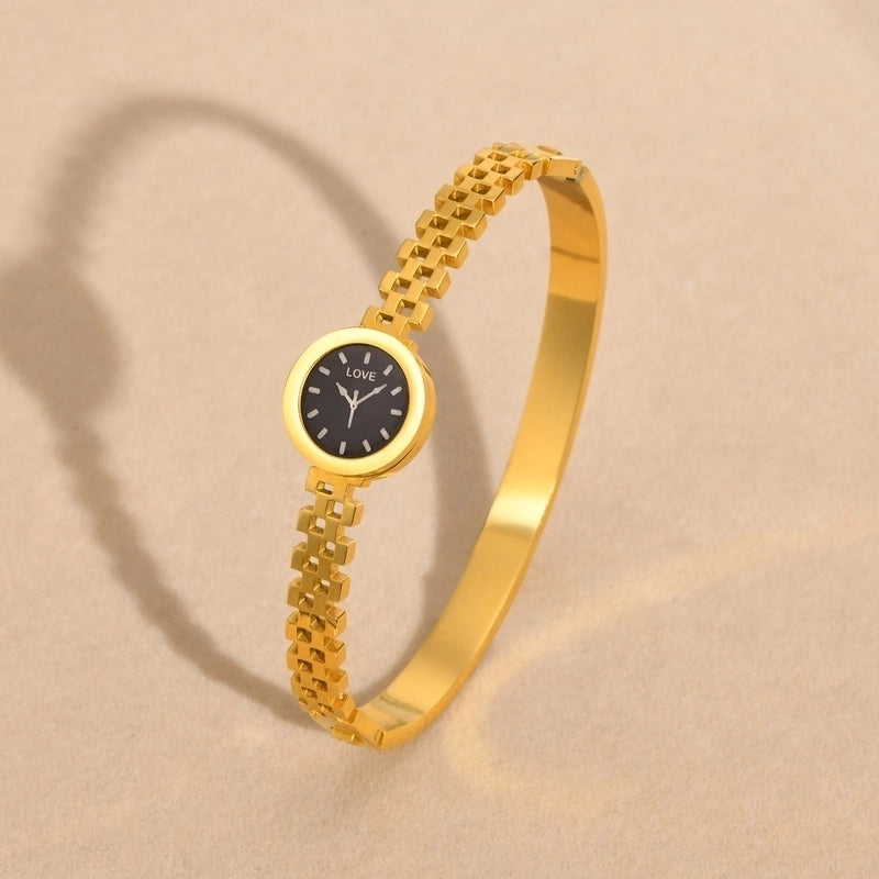 Streetwear Flower Butterfly 304 Stainless Steel Gold Plated Artificial Gemstones Bangle In Bulk