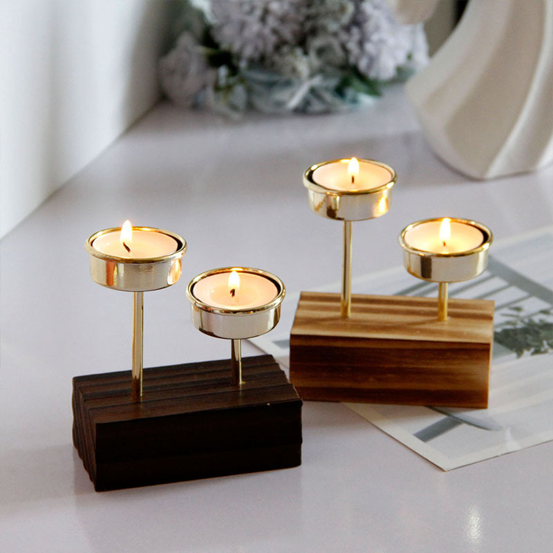 Vintage Wooden Decoration Candlestick 