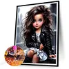 Diamond Painting-DIY Full Round Drill Sweet Cool Girl