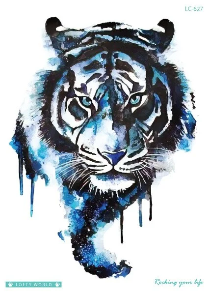 Sdrawing Transfer fake tattoo Waterproof Temporary Tattoo sticker men women Tiger wolf tattoo flash tatto arm tatoo makeup sticker