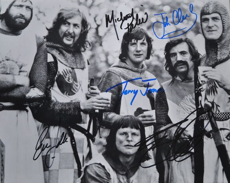 MONTY PYTHON CAST Signed Photo Poster painting X5 John Cleese, Terry Gilliam, Eric Idle, Michael Palin, Terry Jones wcoa