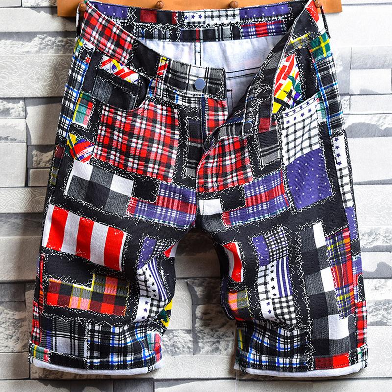 Men's Plaid Printed All-match Shorts