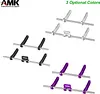 AMK Adjustable 1/10 Scale Bumper Mount Front Rear, Metal Bumper Kit with Modular Fairlead D-ring Tow Strap for RC Crawler Axial SCX10 Element Enduro Gen7 Gen8 TRX6 TRX4 Upgrades (Purple)