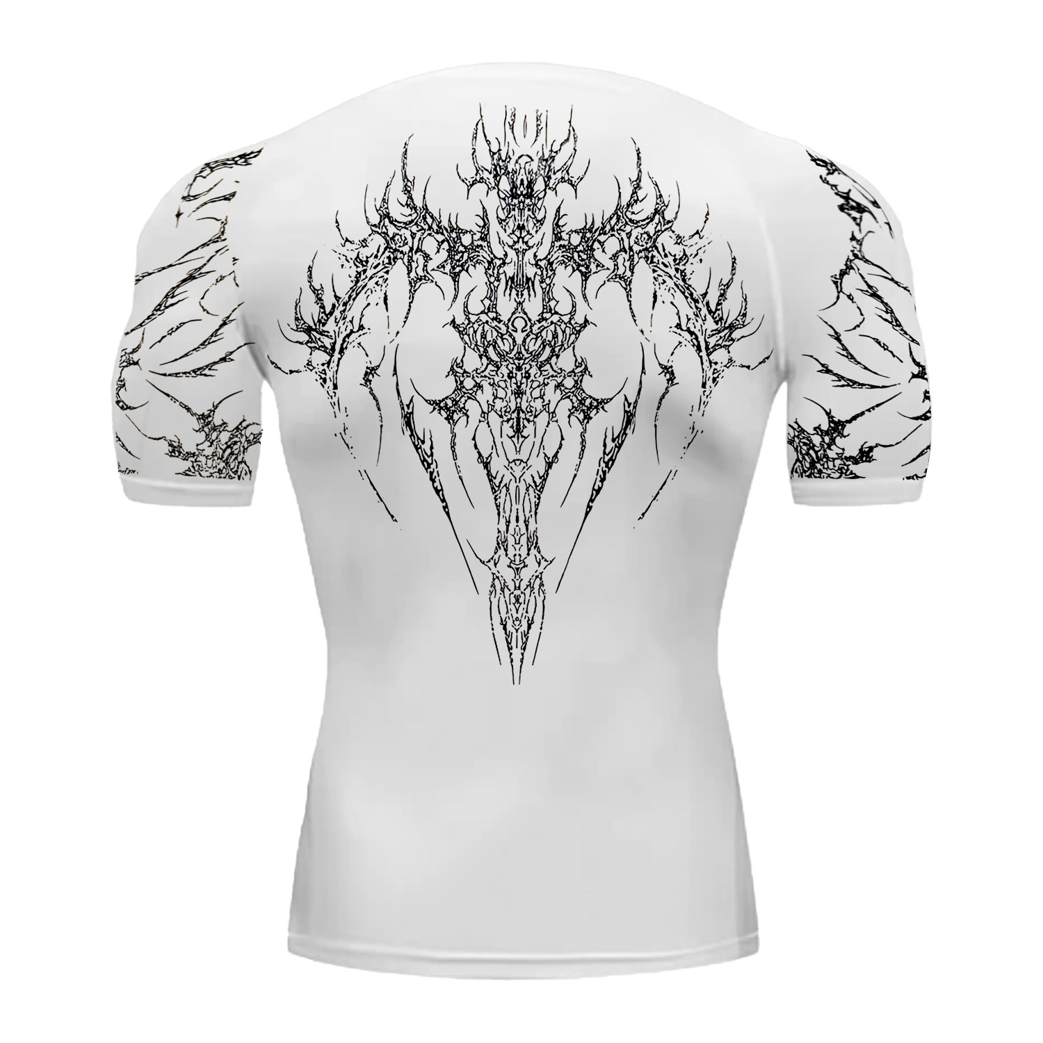Bone Pattern Compression T-shirt