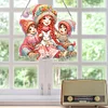 DIY Mothers Day Accompany Diamond Painting Special Shaped Hanging Pendant
