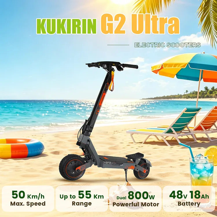 KUKIRIN G2 Ultra Electric Scooter | Dual 800W Powerful Motor | 48V 18Ah Battery