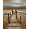 Beach - 18CT Stamped Cross Stitch - 36*46cm - Natural
