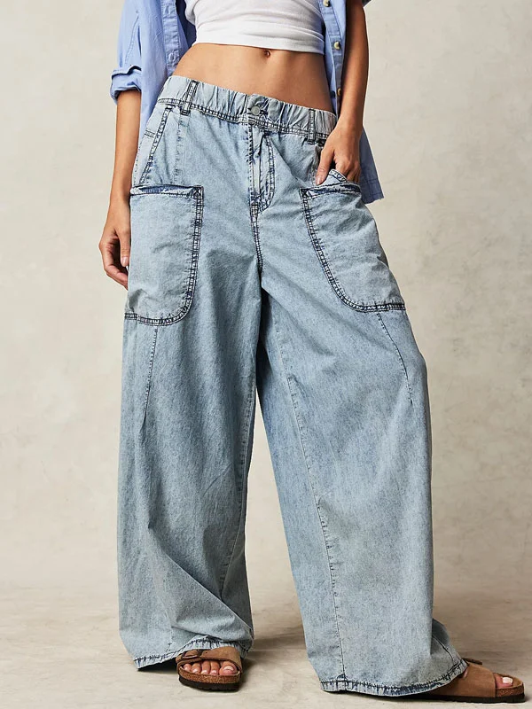 Low-rise Loose-fitting Old-fashioned Women's Jeans
