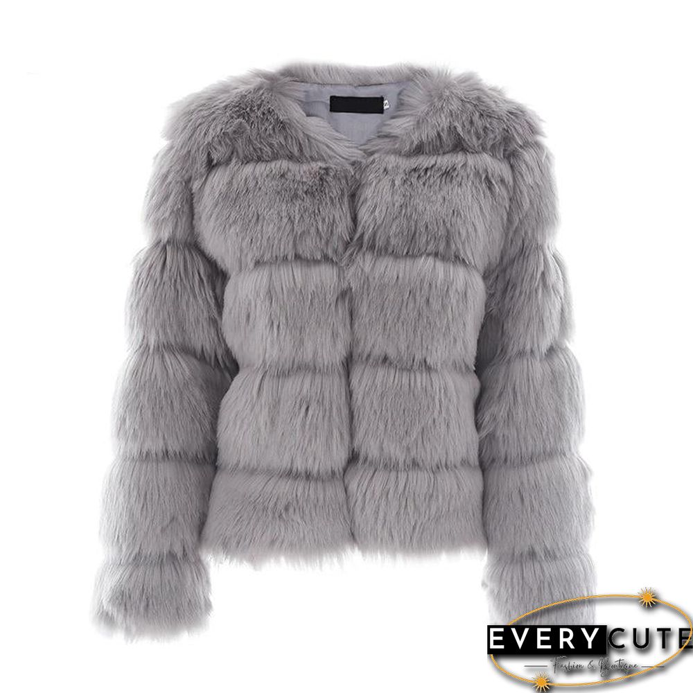 Open Front Fleece Oversize Fuzzy Coat