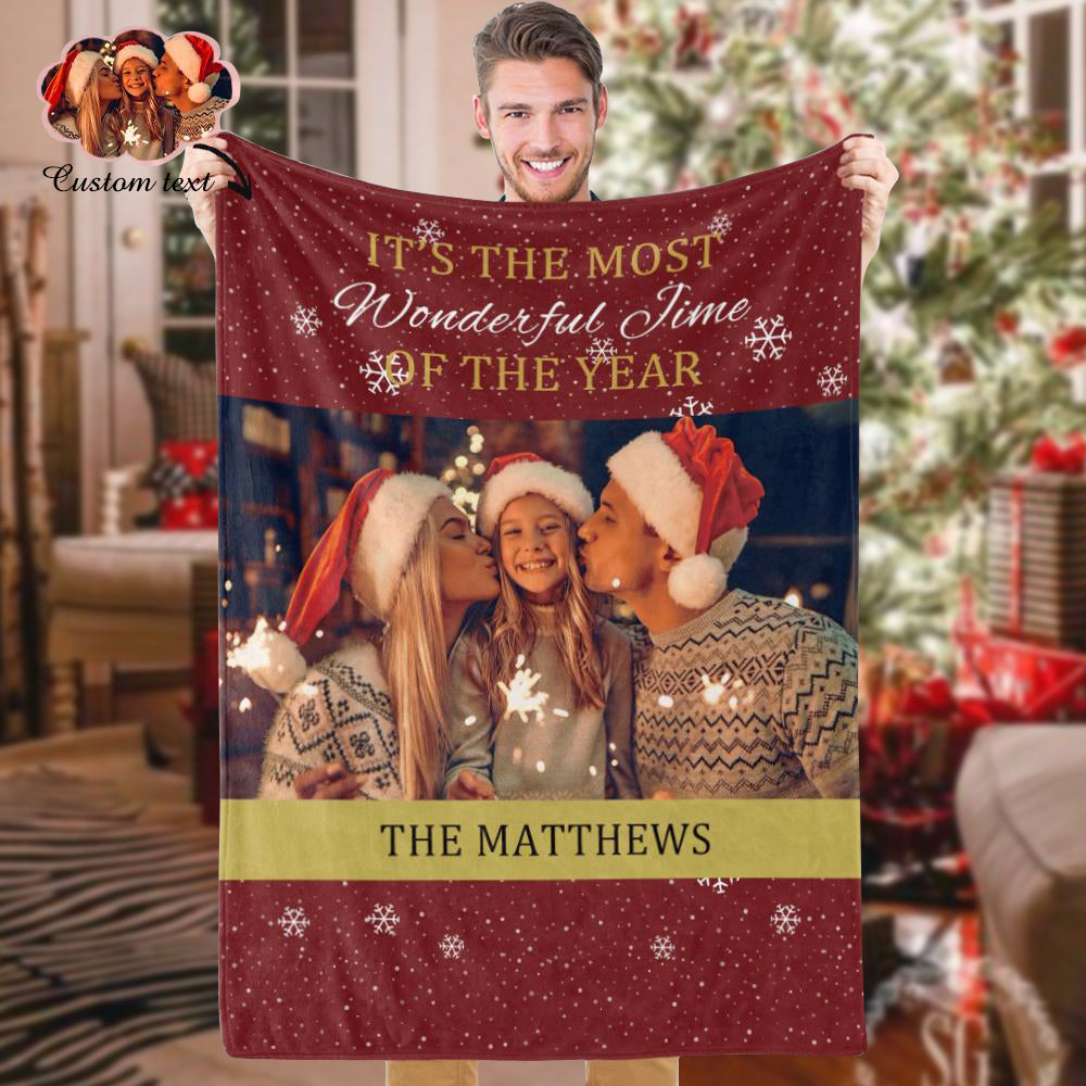 Loveyoufancy Custom Photo Blanket with Your Photo for You and Family Gift