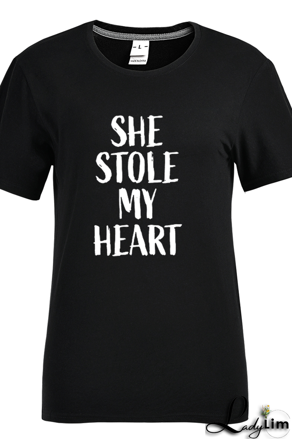 Black Fashion Street Print Split Joint Letter O Neck T-Shirts