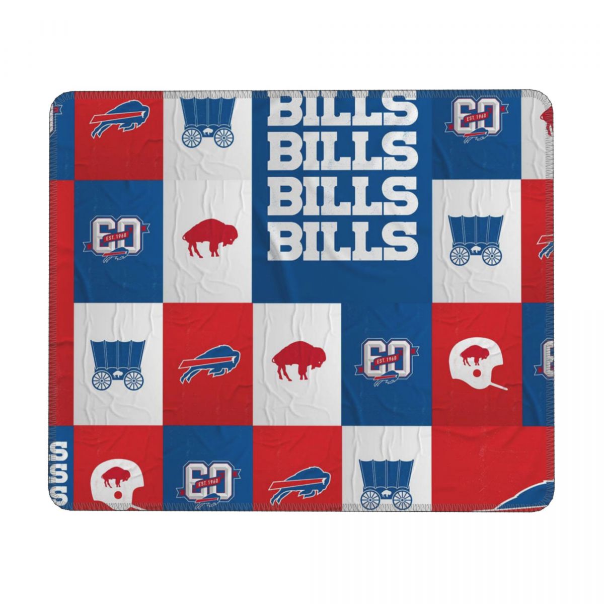 Buffalo Bills Mosaic Square Gaming Mouse Pad with Stitched Edge