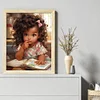 >SALE<Full Embroidery Eco-cotton Thread 11CT Print Curly Hair Girl Cross Stitch40x50cm