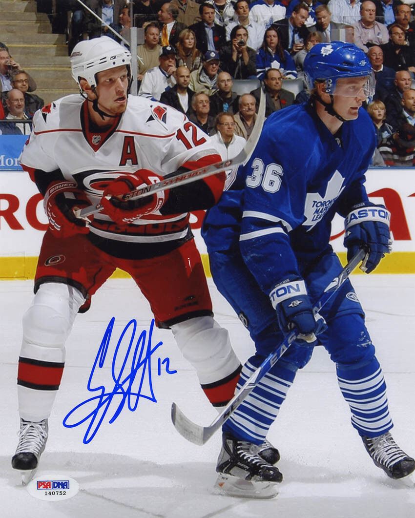 Eric Staal SIGNED 8x10 Carolina Hurricanes PSA/DNA AUTOGRAPHED Photo Poster painting