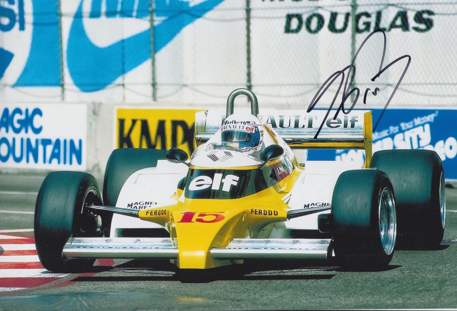 Alain Prost Hand Signed 12x8 Photo Poster painting Renault Elf F1 3.