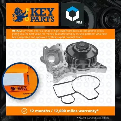 Water Pump fits BMW 525D F10, F11 3.0D 10 to 11 N57D30A Coolant KeyParts Quality Parts