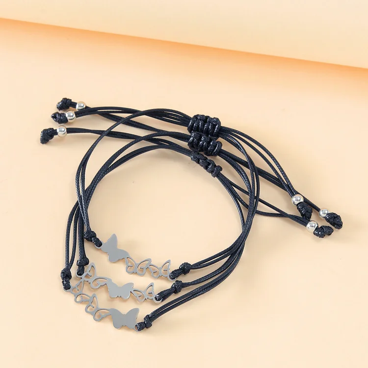 3PCS Ensemble de Bracelets Papillon - Cadeau Rentrée Scolaire