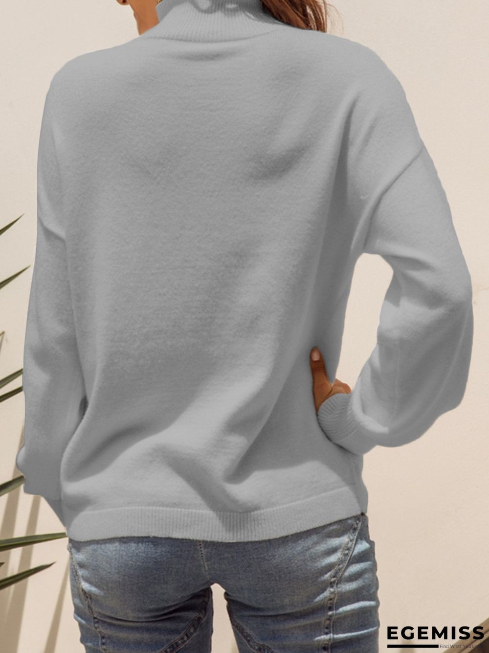 Casual Long Sleeve Shift Sweater | EGEMISS