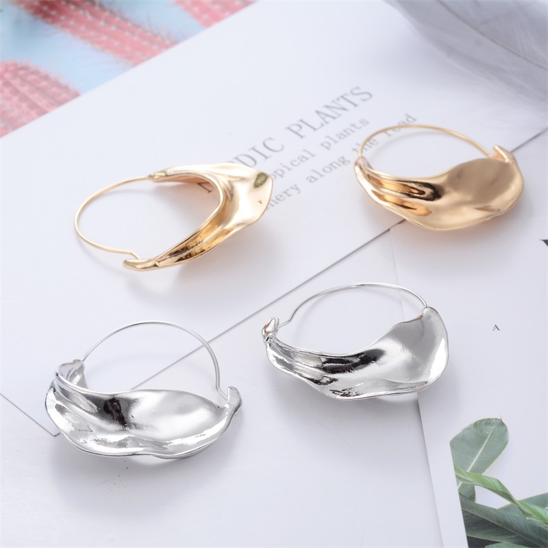 Geometric Irregular Gold-Plated Earrings