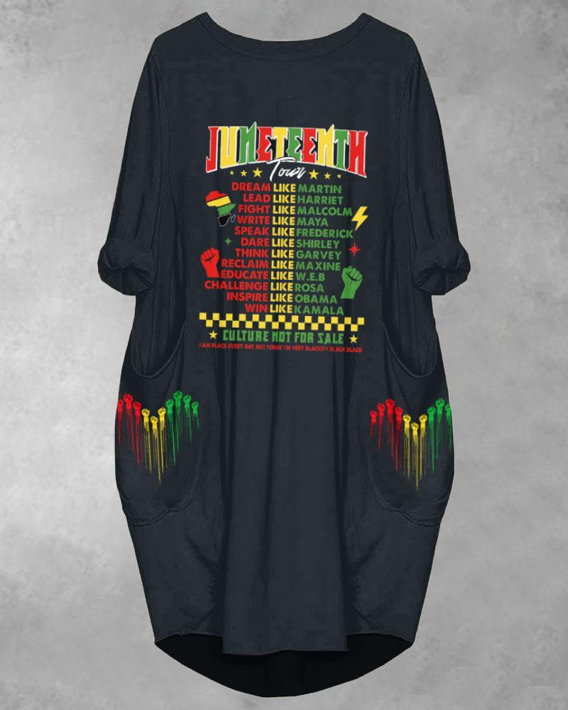 Celebrating Juneteenth Pockets Midi Dress