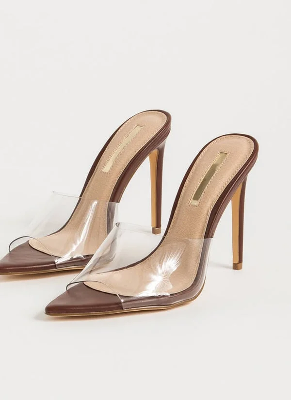 Liliana Laurent-3-Pu Pointy Toe Clear High Heels