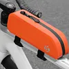 Bike Top Tube Bag Reflective Bike Front Frame Bag Cycling Pouch for Night Riding