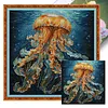Deep Sea Jellyfish-14CT Stamped Cross Stitch 53*55cm/20.87*21.65in tapestrymarket
