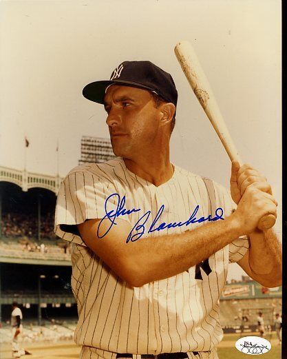 Johnny Blanchard Yankees Signed Jsa Cert Sticker Authentic Autograph