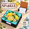 PU 5D Pearl Diamond Painting Kit Note Box DIY Diamond Art Notepad Box with 160 Sheets of Paper (Lemon)