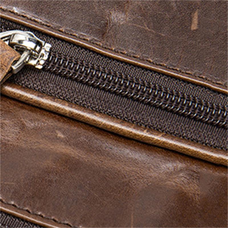 Genuine Leather Large-Capacity Handbag Business Outdoor Crossbody Bag