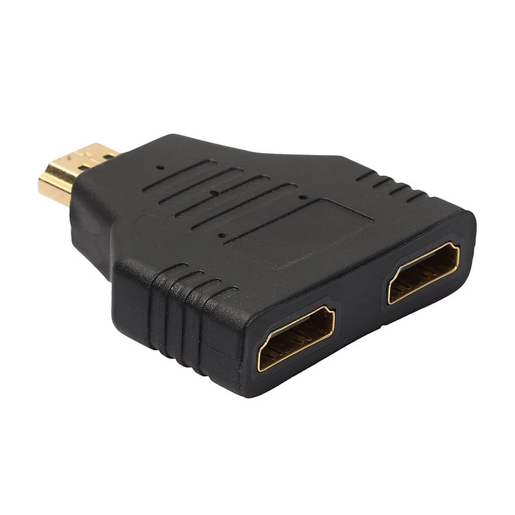 Portable 1080P HDMI Male to 2 Female 1 In 2 Out Splitter Adapter Protector