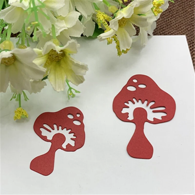 Mushroom 4Pcs Metal Cutting Dies for DIY Scrapbooking Album Paper Cards Decorative Crafts Embossing Die Cuts