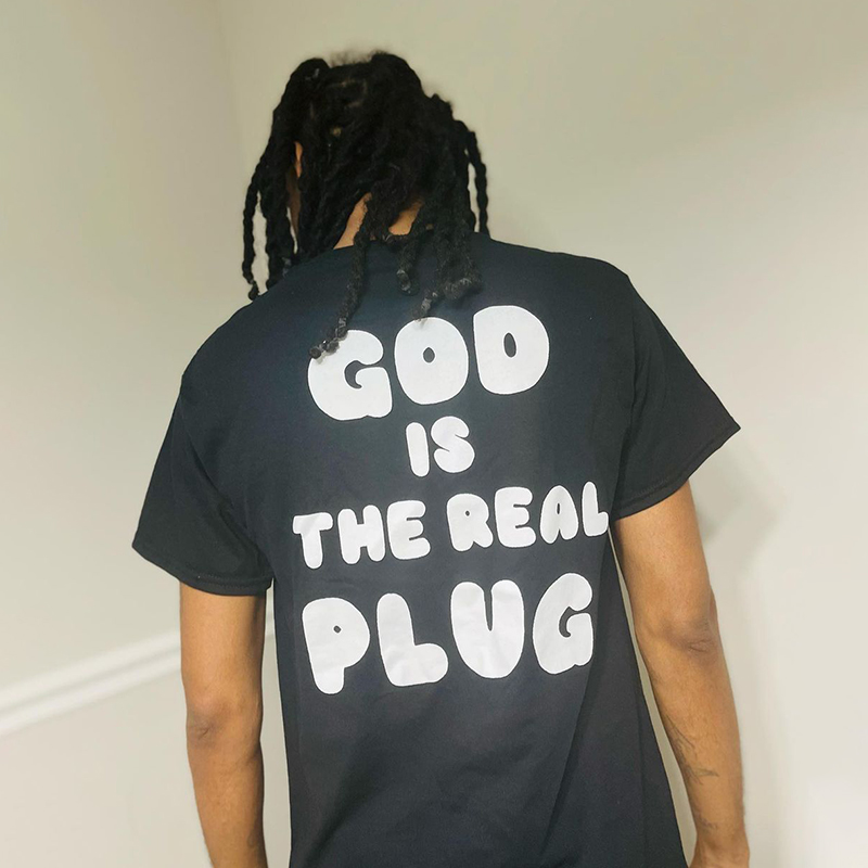 God Is The Real Plug Casual Cotton Short Sleeve T-Shirt