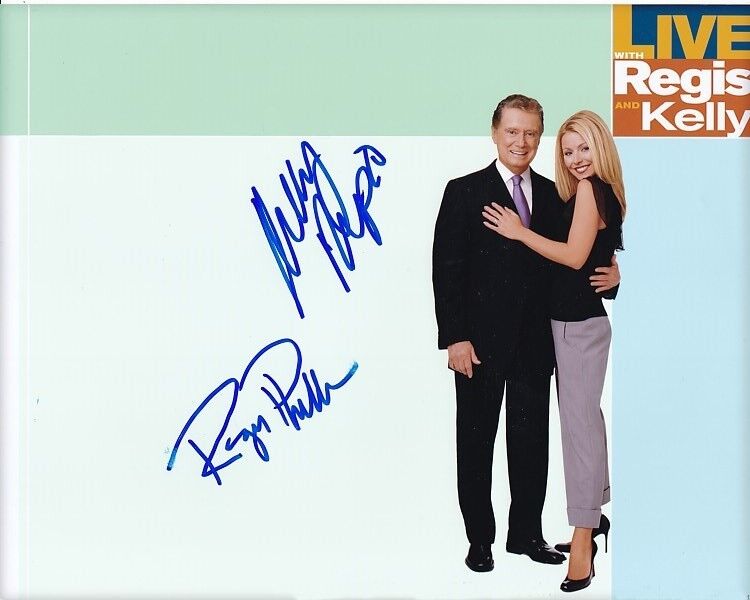 REGIS PHILBIN and KELLY RIPA signed autographed Photo Poster painting