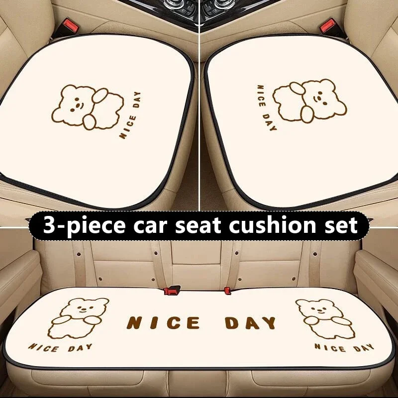 3pcs cartoon cushion Bear‘NICE DAY cushions all season General Motors seat covers anti slip wear-resistant car Interior