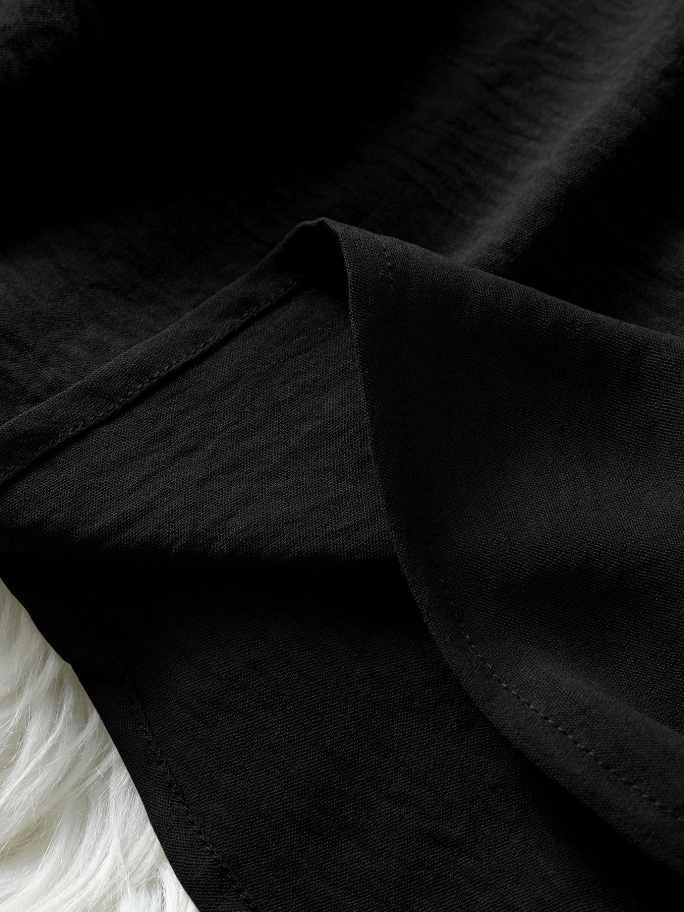 Women's Plain Short Sleeve Blouse, Shirts, Casual Solid Color Top for Daily Wear, Ladies Clothes for All Seasons