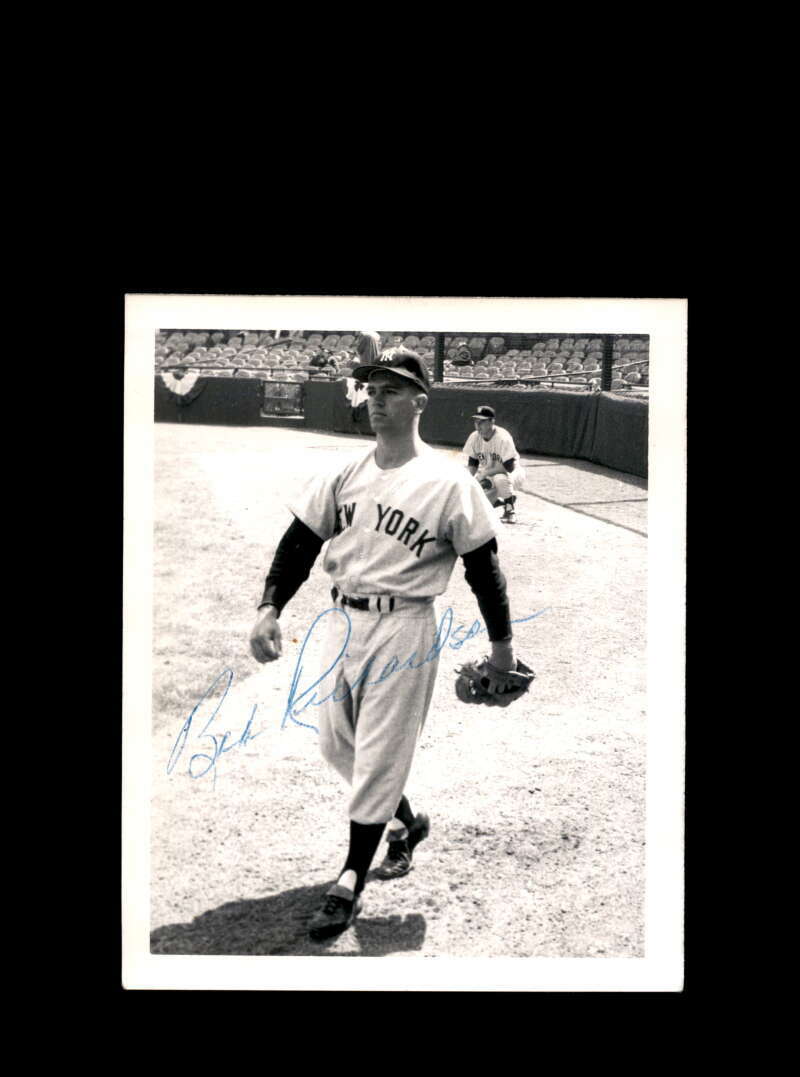 Bobby Richardson JSA Coa Signed Vintage 4x5 1950`s Yankees Original Photo Poster painting